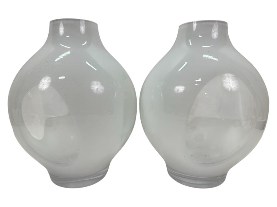 Just Added - Pair Of Frontgate White Vases 12'H [Photo 1]