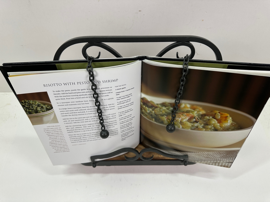 Just Added - Wooden And Metal Cookbook Stand 12W X 13H With Williams-Sonoma Risotto Cookbook [Photo 3]