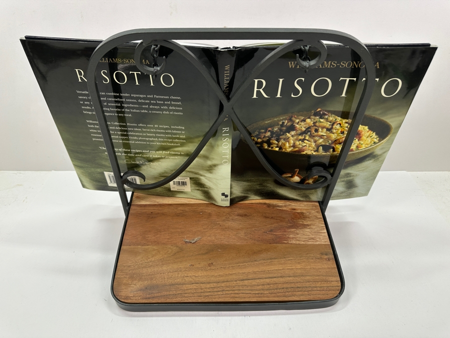 Just Added - Wooden And Metal Cookbook Stand 12W X 13H With Williams-Sonoma Risotto Cookbook [Photo 4]