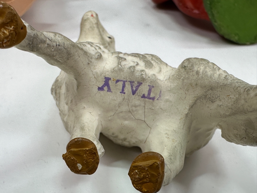 Just Added - Nativity Set With Wooden Manger And Italian And German Figurines 21W X 8D X 10H [Photo 24]