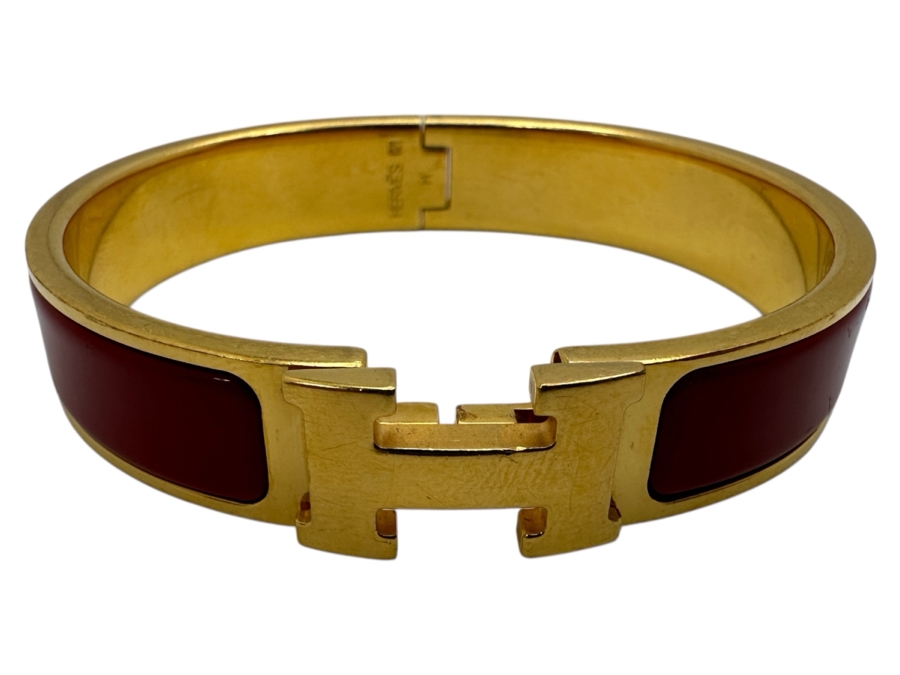 Hermes Enamel Clic H Bangle Bracelet Retails $770 [Photo 2]