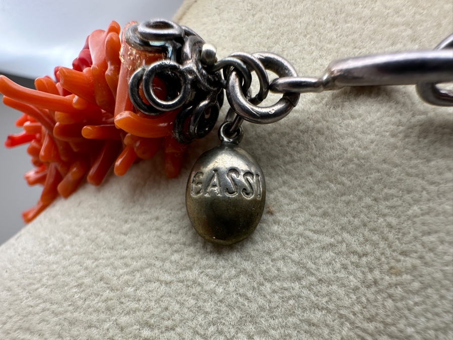 Red Coral & Sterling Silver 18' Statement Necklace [Photo 8]