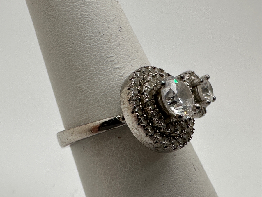 Sterling Silver CZ Ring Size 6 [Photo 3]