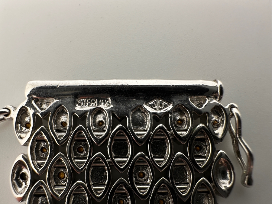 Sterling Silver 7'L CZ Bracelet 71.6g [Photo 7]