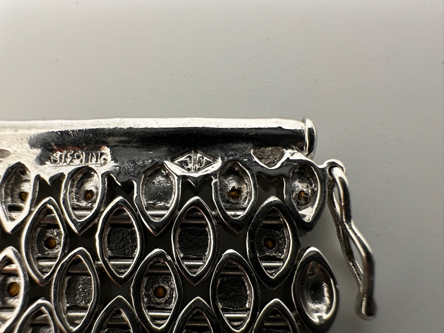 Sterling Silver 7'L CZ Bracelet 71.6g [Photo 8]