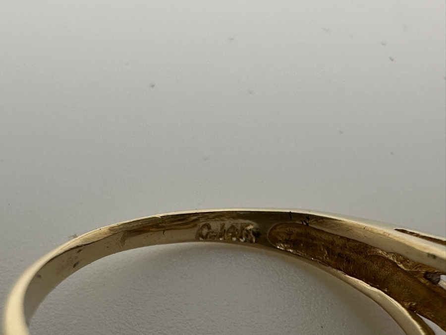 14k Gold Cluster Diamond Ring Set With (44) 1.2-1.5mm Round Diamonds Est. .55-.60cttw Size 4.75 Retails $1,200 [Photo 11]