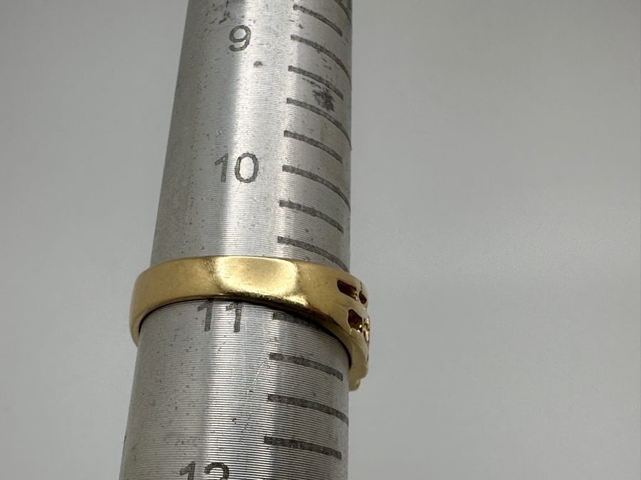 14k Gold Nugget Mens Ring With 4.9mm Round Blue Stone (Possibly Zircon) 9.1g Size 11 Retails $2,200 [Photo 9]