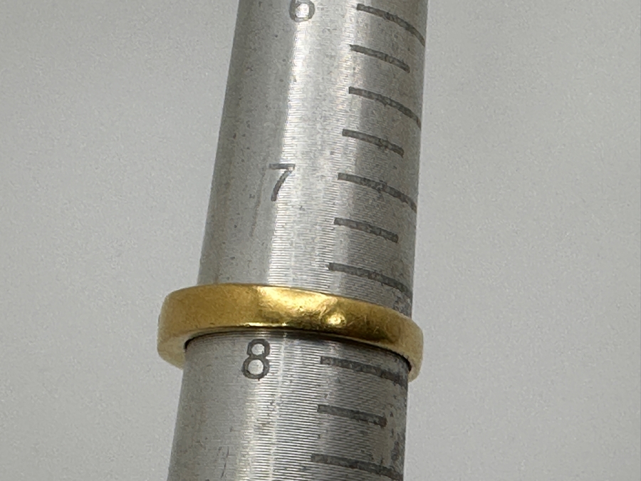 18k Gold Ring Set With (5) 2.75mm Synthetic Sapphires And Cz Size 8 4.9g Retails $1,500 [Photo 8]