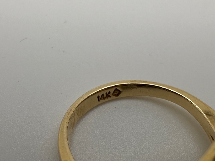 14k Gold Diamond Waterfall Ring Set With (15) 1.5mm Round Brilliant Diamonds Est. .20-.25cttw Size 5 4.4g Retails $1,100 [Photo 9]