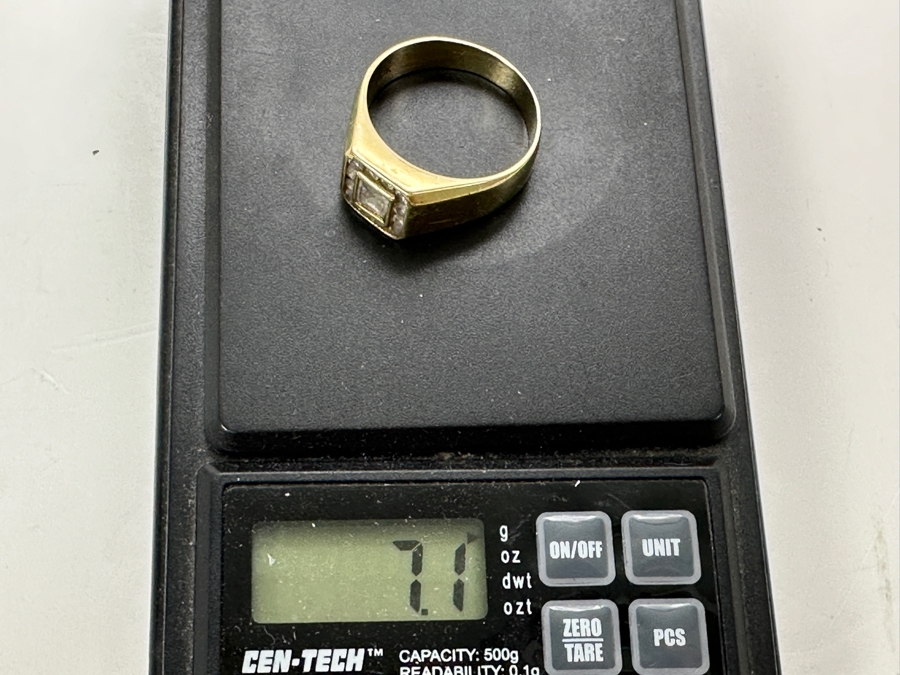 10k Gold CZ Ring Size 12.5 7.1g Retails $1,300 [Photo 7]