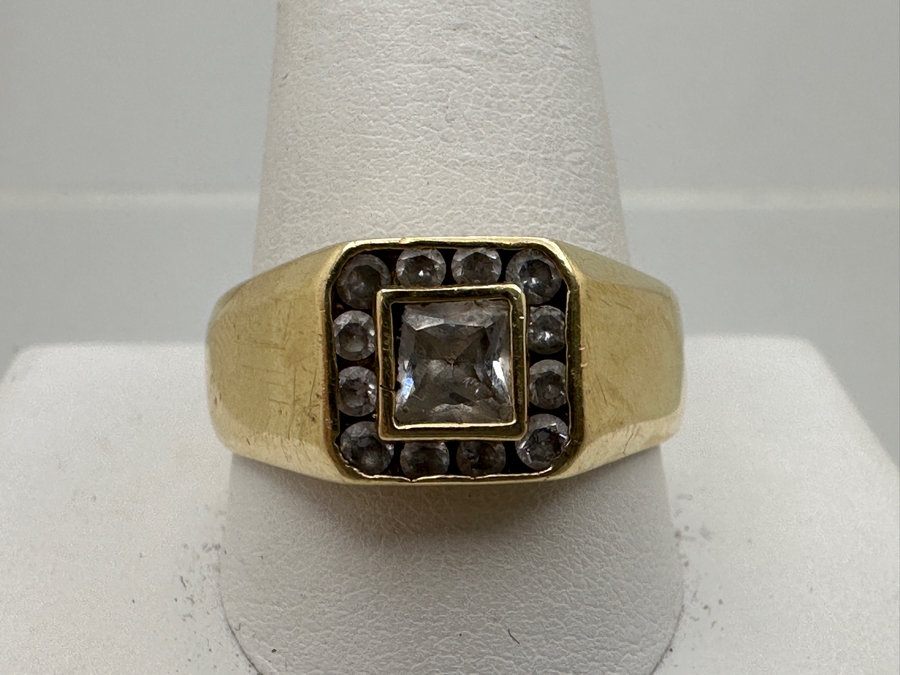 10k Gold CZ Ring Size 12.5 7.1g Retails $1,300 [Photo 2]