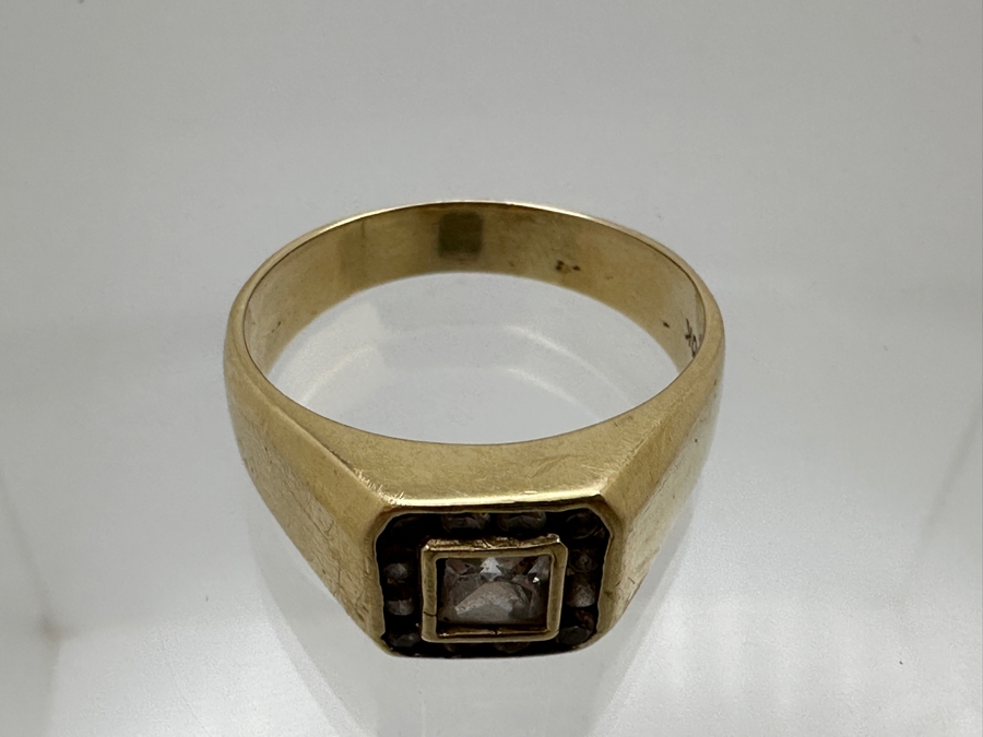 10k Gold CZ Ring Size 12.5 7.1g Retails $1,300 [Photo 5]