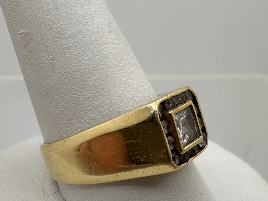 10k Gold CZ Ring Size 12.5 7.1g Retails $1,300 [Photo 4]