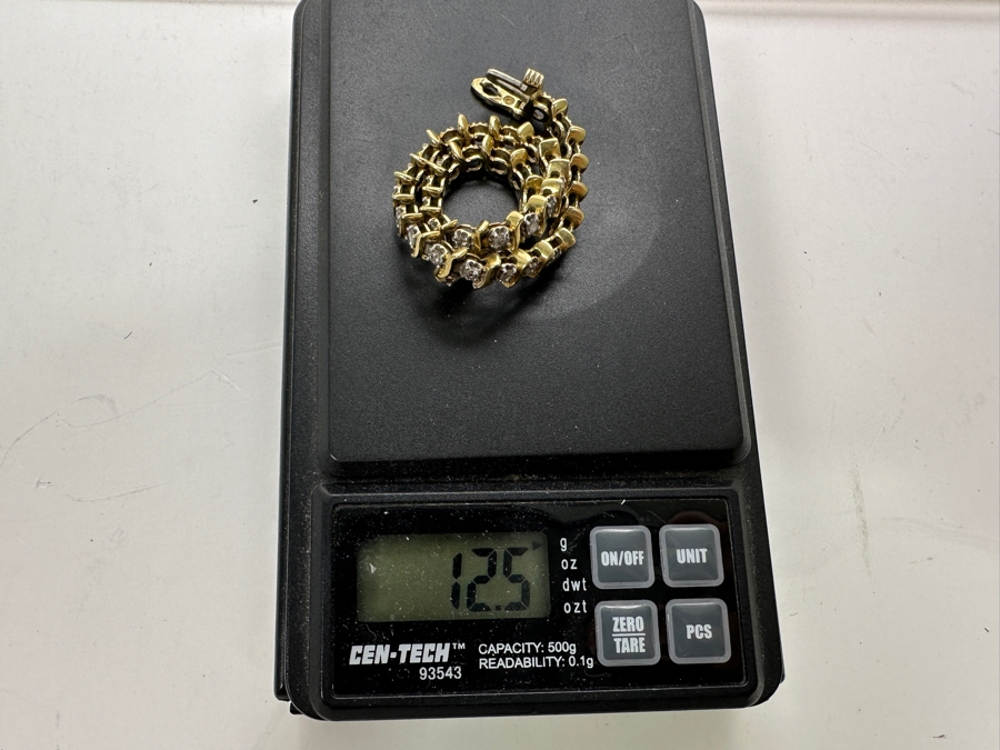 14k Gold 'S' Link Diamond 7' Bracelet Set With (38) 2.25mm Diamonds Est. 1.9cttw 12.5g Retails $5,000 [Photo 9]