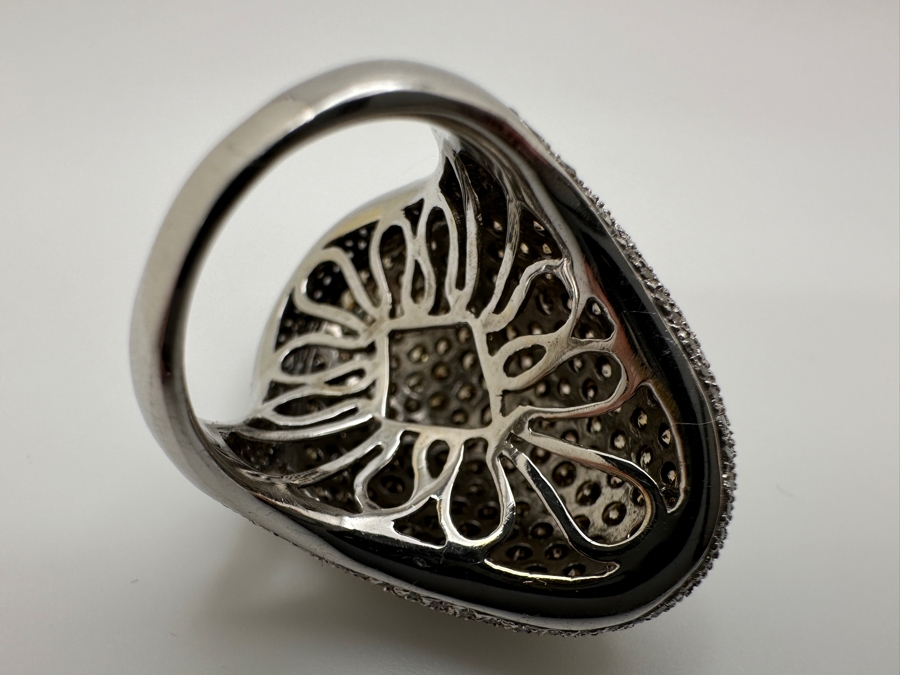 Stunning 18k Gold Ring Set With (138) Cognac Diamonds & (260) White Diamonds 18.8g Est. Cttw 7.06 Size 8.5 Retails $16,000 - Watch Video On Detail Page [Photo 11]