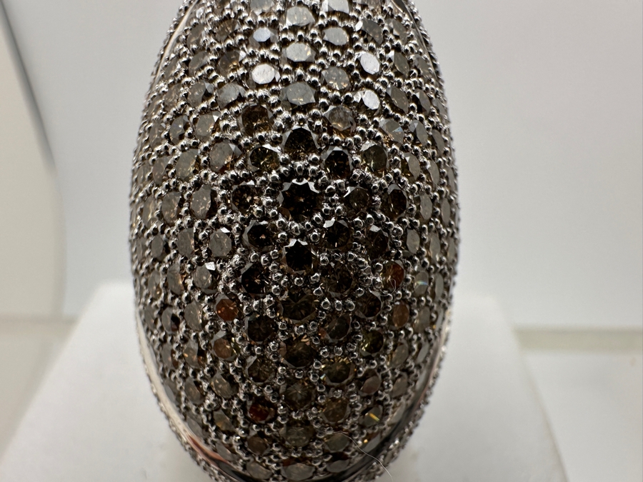 Stunning 18k Gold Ring Set With (138) Cognac Diamonds & (260) White Diamonds 18.8g Est. Cttw 7.06 Size 8.5 Retails $16,000 - Watch Video On Detail Page [Photo 5]