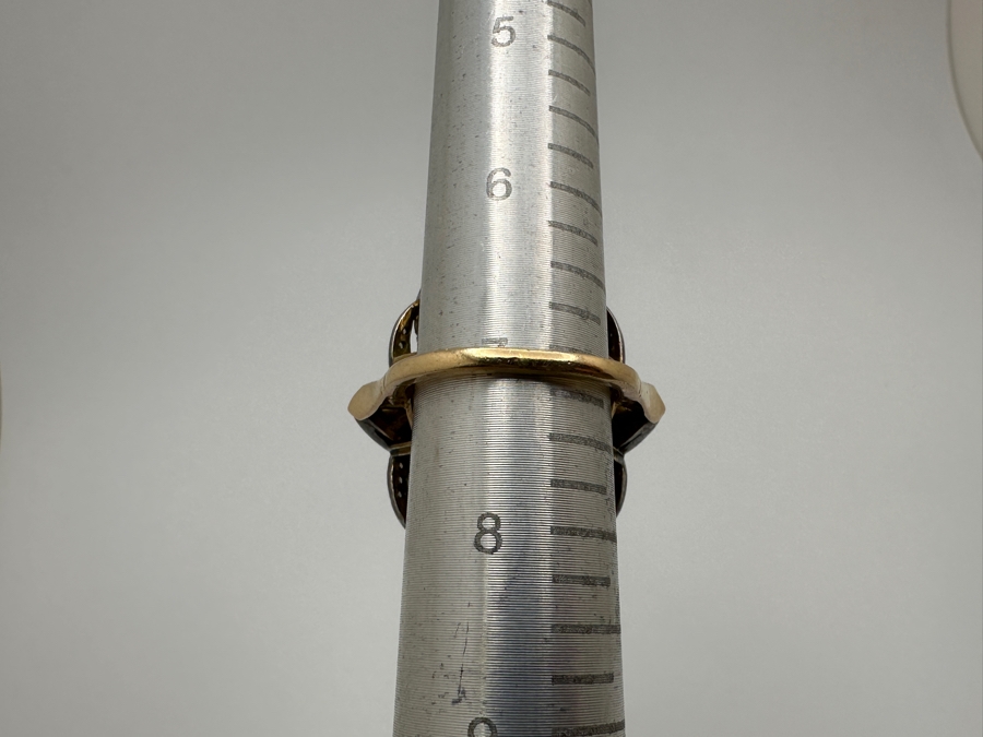 14k Gold Shank With Silver Top Ring Set With (1) Large Natural Diamond And (3) Other Stones Possibly Moissanite Size 7 13.1g Retails $2,000 [Photo 10]