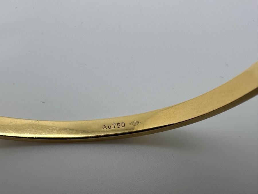 18k Gold Bracelet With (180) 1mm Round Brilliant Diamonds 2 3/8'W 15.9g Retails $7,500 [Photo 6]