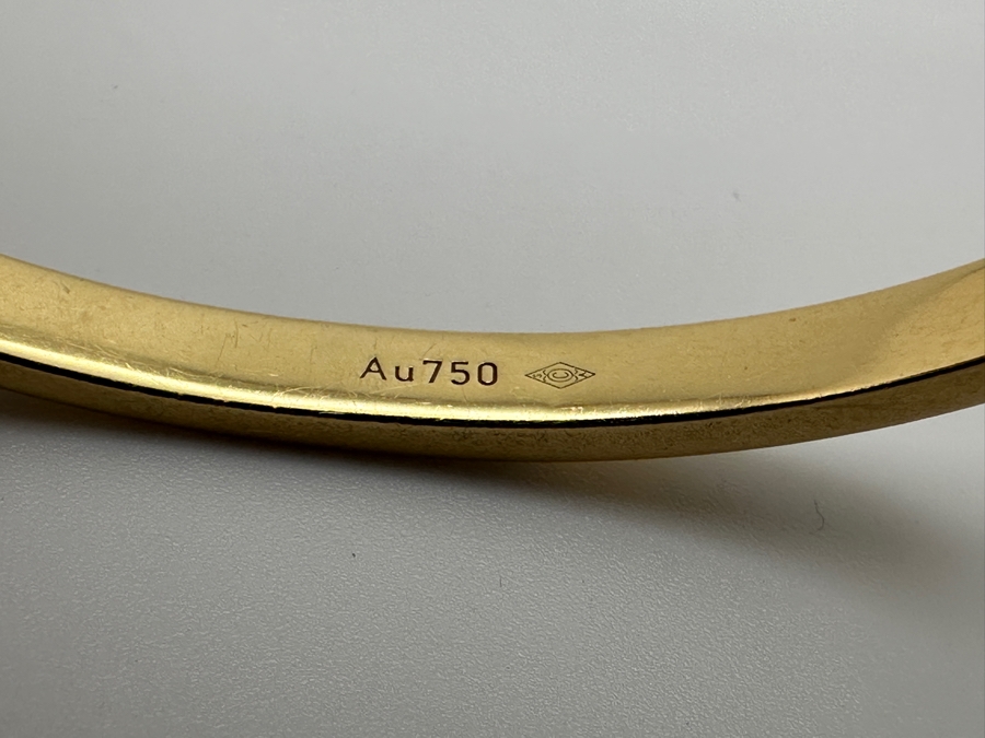 18k Gold Bracelet With (180) 1mm Round Brilliant Diamonds 2 3/8'W 15.9g Retails $7,500 [Photo 7]