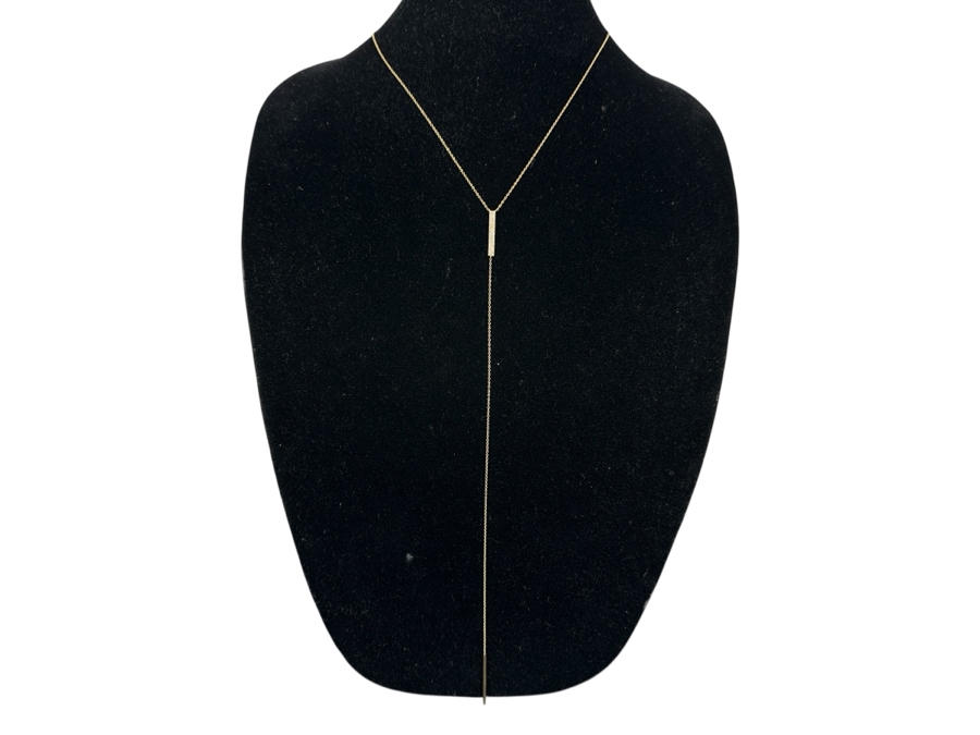 14k Gold Chain Necklace With Diamond Pendant Set With (70) .05mm Diamonds Est. .25cttw 3.4g Retails $1,200 [Photo 3]