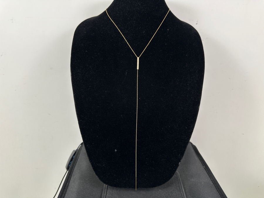 14k Gold Chain Necklace With Diamond Pendant Set With (70) .05mm Diamonds Est. .25cttw 3.4g Retails $1,200 [Photo 7]