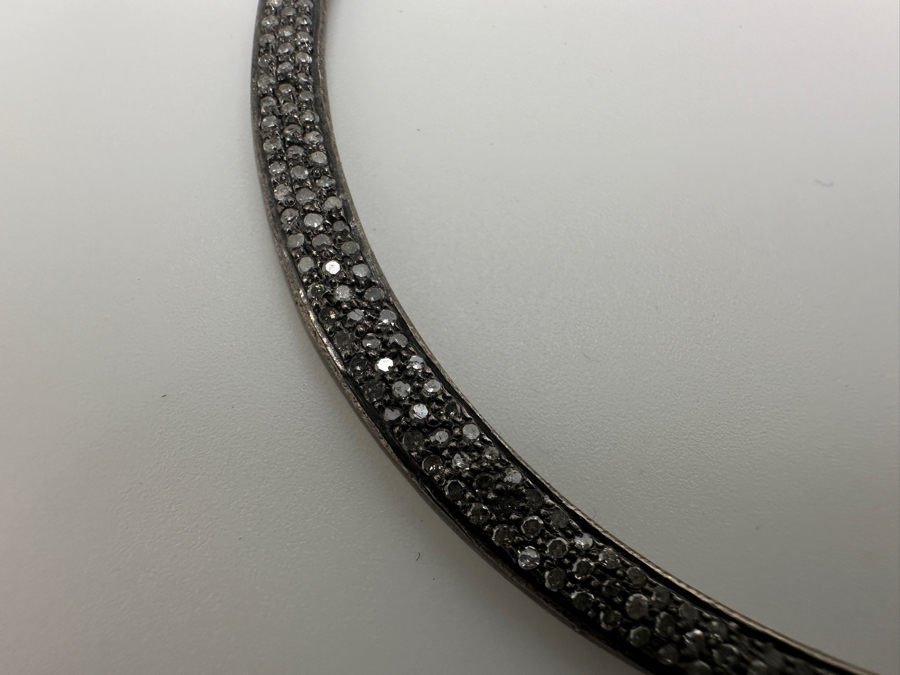 Sterling Silver Pendant Set With Diamonds 3'H 6g Retails $350 [Photo 3]