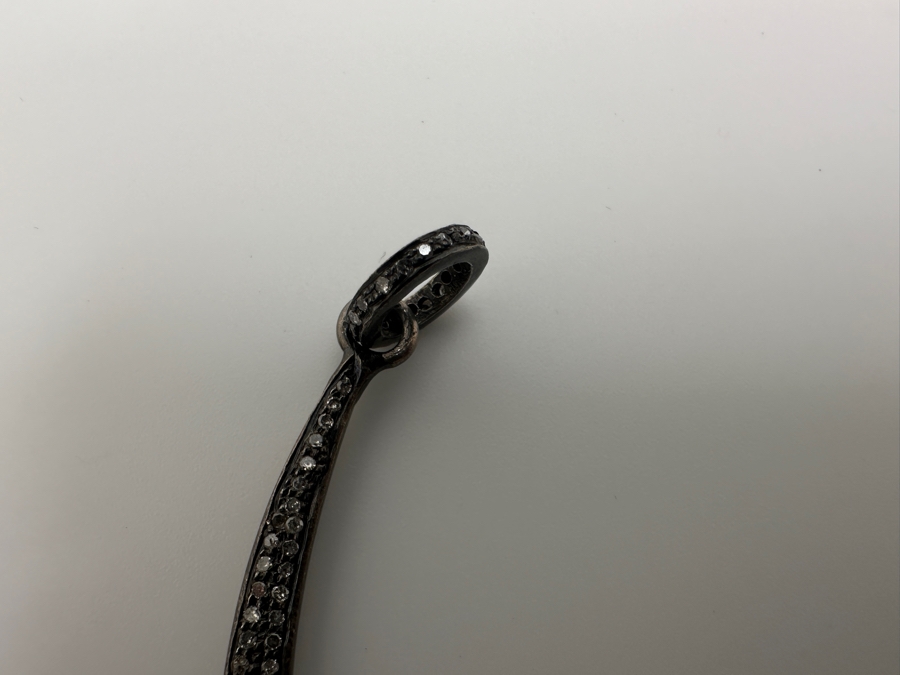 Sterling Silver Pendant Set With Diamonds 3'H 6g Retails $350 [Photo 4]