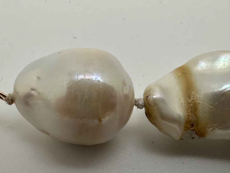 16' Baroque Pearl Necklace With 14k Gold Clasp [Photo 7]