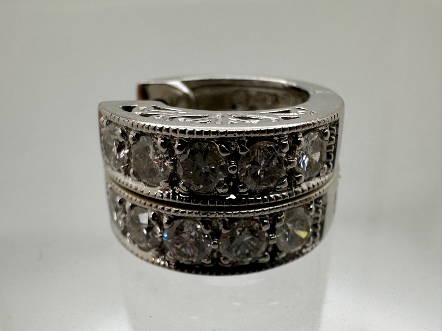 14k Gold Diamond Earrings Set With (10) 3mm Round Diamonds SI1-SI2 F-G Color Est. 1.0cttw 5.0g Retails $3,000 [Photo 13]