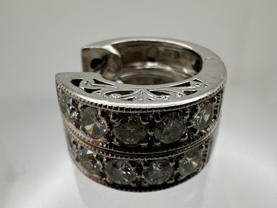 14k Gold Diamond Earrings Set With (10) 3mm Round Diamonds SI1-SI2 F-G Color Est. 1.0cttw 5.0g Retails $3,000 [Photo 12]