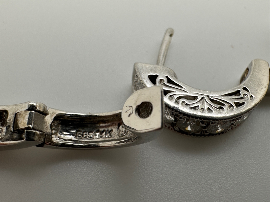 14k Gold Diamond Earrings Set With (10) 3mm Round Diamonds SI1-SI2 F-G Color Est. 1.0cttw 5.0g Retails $3,000 [Photo 8]