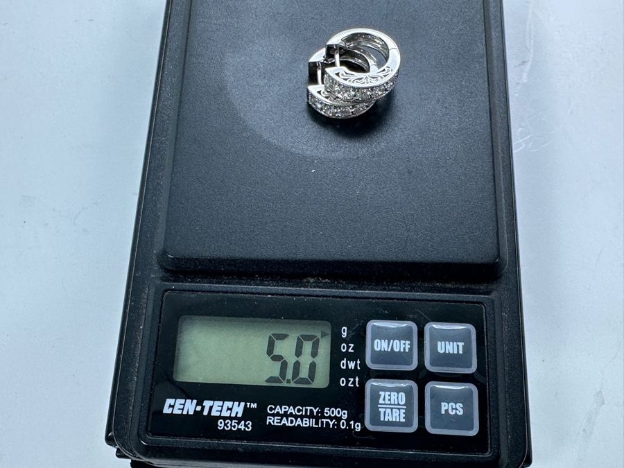 14k Gold Diamond Earrings Set With (10) 3mm Round Diamonds SI1-SI2 F-G Color Est. 1.0cttw 5.0g Retails $3,000 [Photo 14]