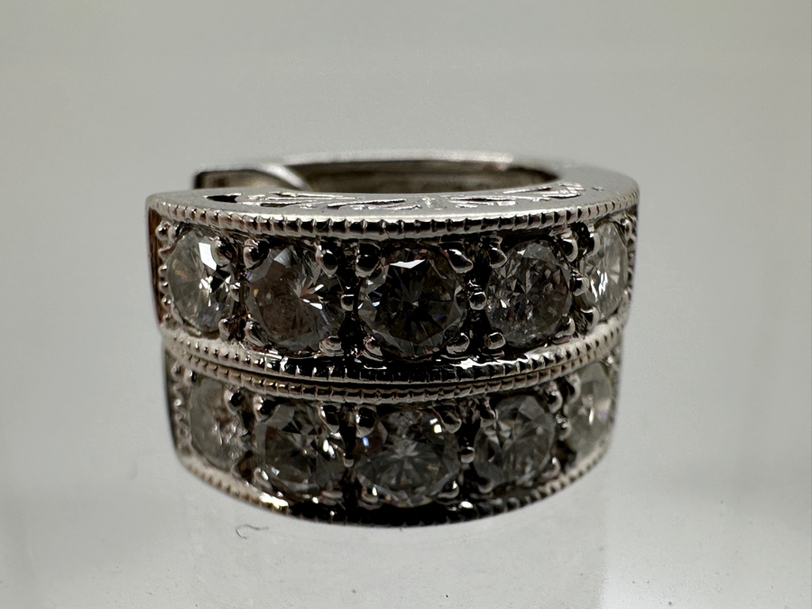 14k Gold Diamond Earrings Set With (10) 3mm Round Diamonds SI1-SI2 F-G Color Est. 1.0cttw 5.0g Retails $3,000 [Photo 11]