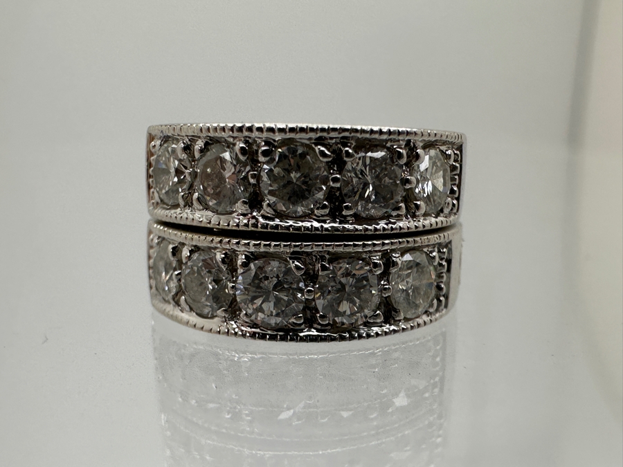 14k Gold Diamond Earrings Set With (10) 3mm Round Diamonds SI1-SI2 F-G Color Est. 1.0cttw 5.0g Retails $3,000 [Photo 10]