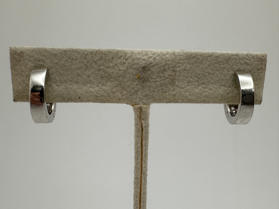 14k Gold Diamond Earrings Set With (10) 3mm Round Diamonds SI1-SI2 F-G Color Est. 1.0cttw 5.0g Retails $3,000 [Photo 6]