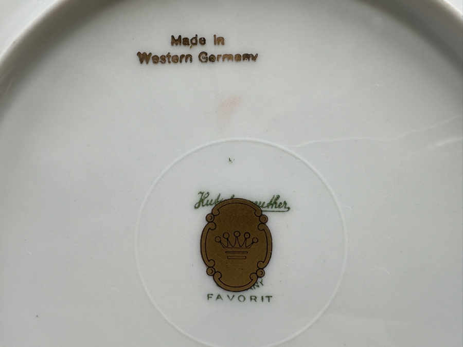 Hutschenreuther of Selb Porcelain Dinner Service For Approximately 12 Back Stamped With A Hand Painted Gold Crown Covering The Mark From The Hotel Del Coronado Owned By The Former Owner Of The Hotel, John S. Alessio, This Service Was Coveted By The Owner [Photo 23]