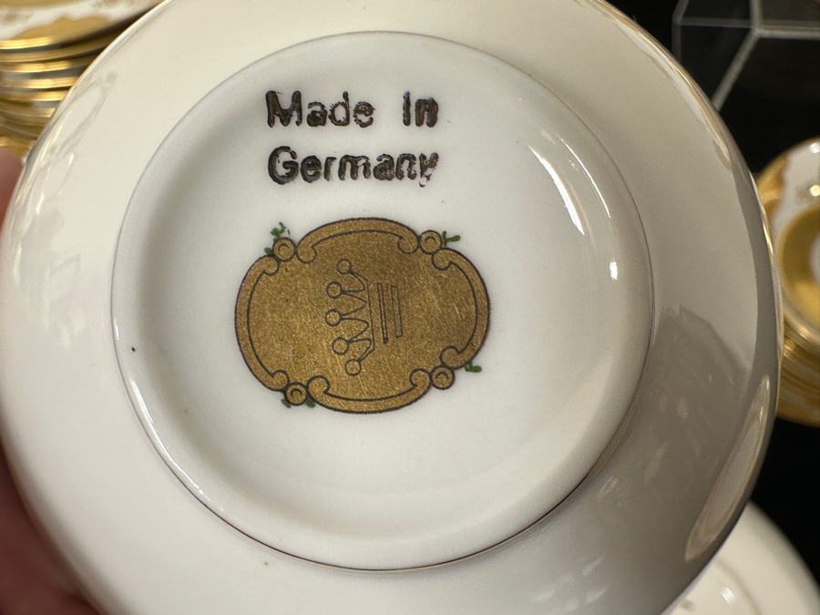 Hutschenreuther of Selb Porcelain Dinner Service For Approximately 12 Back Stamped With A Hand Painted Gold Crown Covering The Mark From The Hotel Del Coronado Owned By The Former Owner Of The Hotel, John S. Alessio, This Service Was Coveted By The Owner [Photo 22]