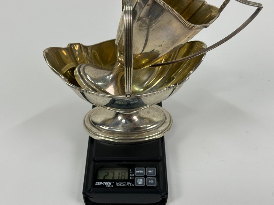 Gorham Sterling Silver Creamer & Sugar Plymouth Pattern 271.8g Silver Melt Value $308 [Photo 11]