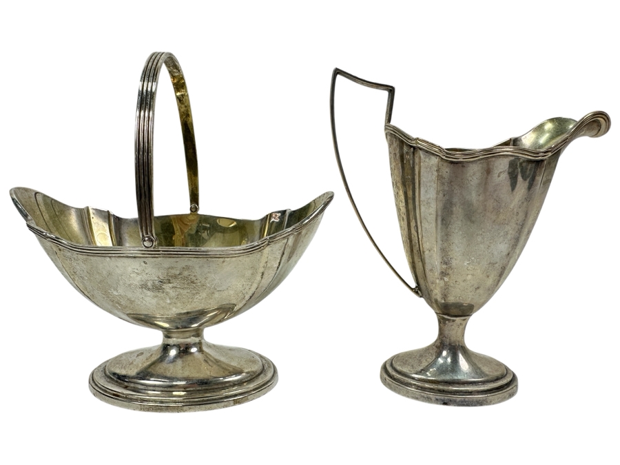 Gorham Sterling Silver Creamer & Sugar Plymouth Pattern 271.8g Silver Melt Value $308