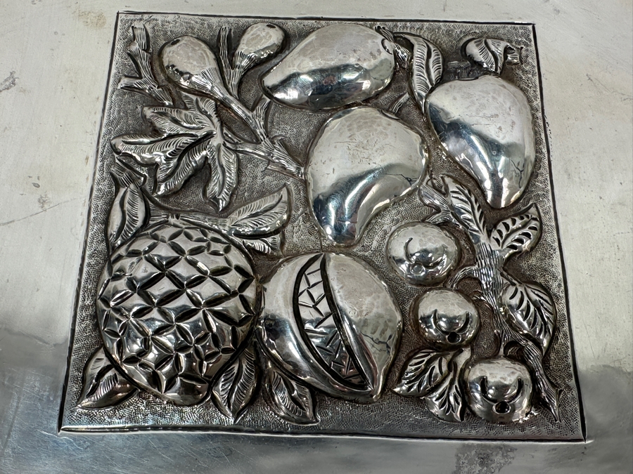 Sterling Silver Repousse Mexican Bowl 11.5W X 11.5D 684g Silver Melt Value $775 [Photo 5]