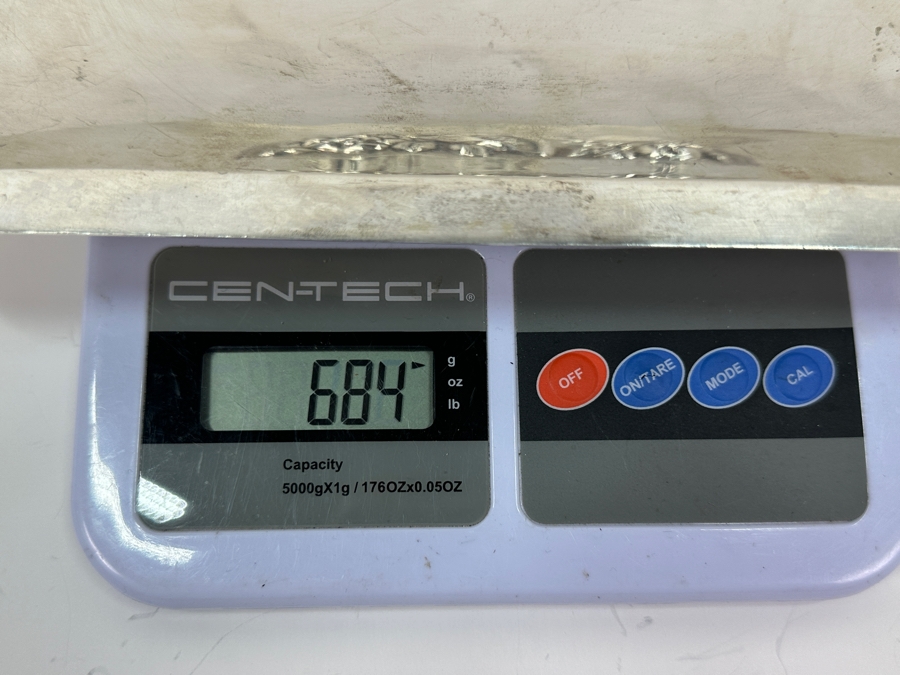 Sterling Silver Repousse Mexican Bowl 11.5W X 11.5D 684g Silver Melt Value $775 [Photo 12]