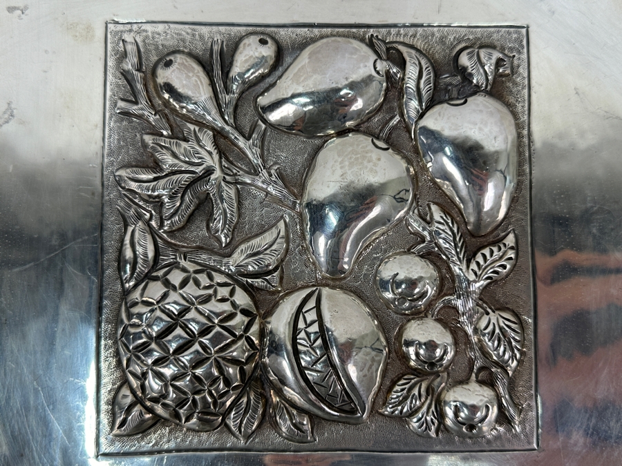 Sterling Silver Repousse Mexican Bowl 11.5W X 11.5D 684g Silver Melt Value $775 [Photo 4]