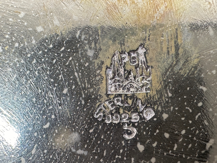 Sterling Silver PG Hallmarked 14.25'W Dish Bowl 1,265g Silver Melt Value $1,433 [Photo 8]