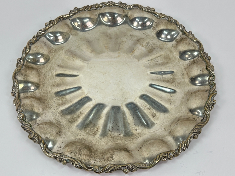 Sterling Silver PG Hallmarked 14.25'W Dish Bowl 1,265g Silver Melt Value $1,433 [Photo 5]