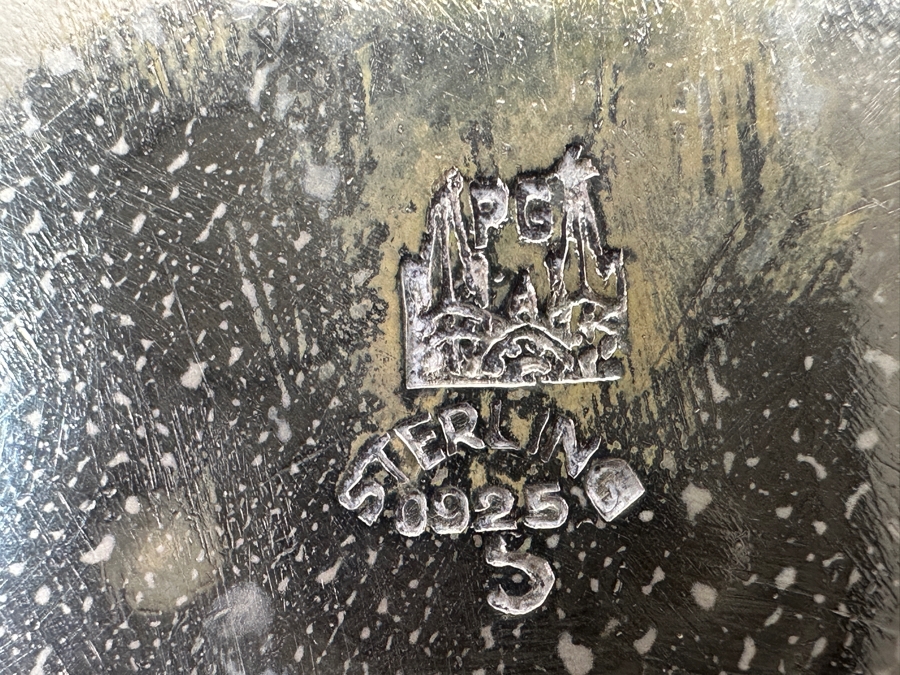 Sterling Silver PG Hallmarked 14.25'W Dish Bowl 1,265g Silver Melt Value $1,433 [Photo 9]