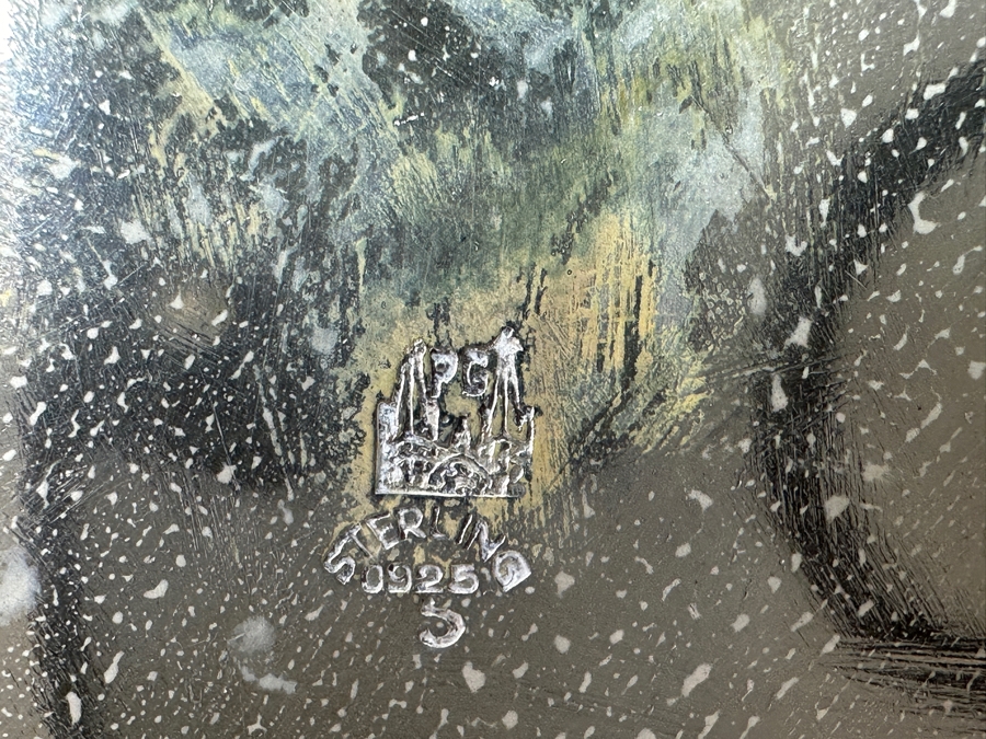 Sterling Silver PG Hallmarked 14.25'W Dish Bowl 1,265g Silver Melt Value $1,433 [Photo 11]