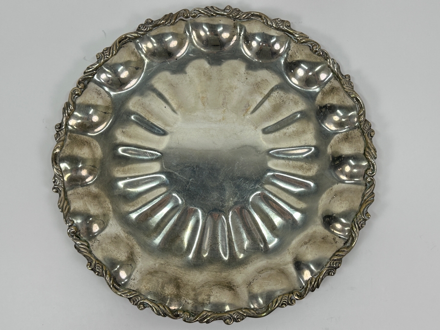 Sterling Silver PG Hallmarked 14.25'W Dish Bowl 1,265g Silver Melt Value $1,433 [Photo 4]