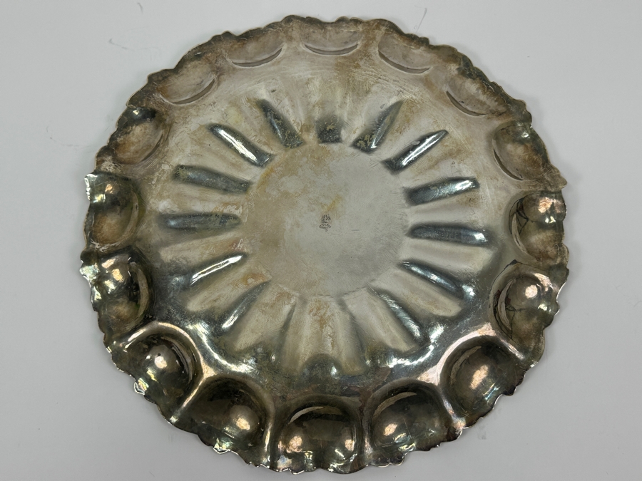 Sterling Silver PG Hallmarked 14.25'W Dish Bowl 1,265g Silver Melt Value $1,433 [Photo 7]