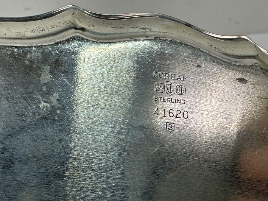Gorham Sterling Silver Platter Chippendale Pattern 187.7g Silver Melt Value $213 [Photo 4]