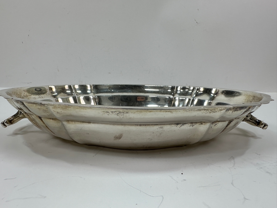 Sterling Silver Handled Dish 10.5W X 7D X 1.5H 459.6g Silver Melt Value $521 [Photo 5]